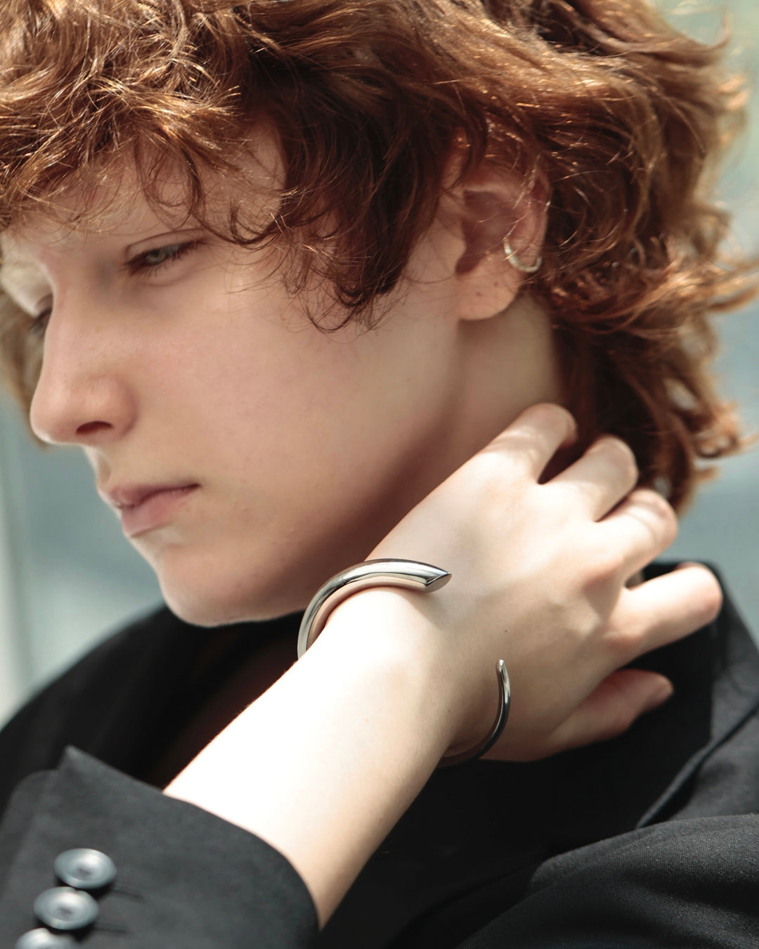 316L open cuff bangle #B54