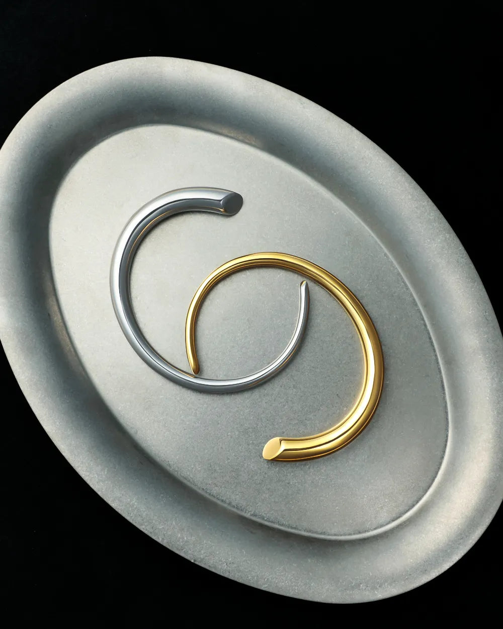 316L open cuff bangle #B54