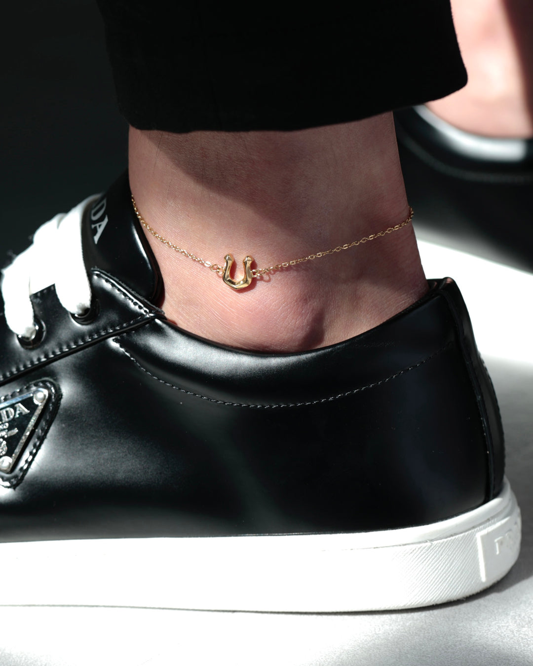 316L horseshoe anklet #B57