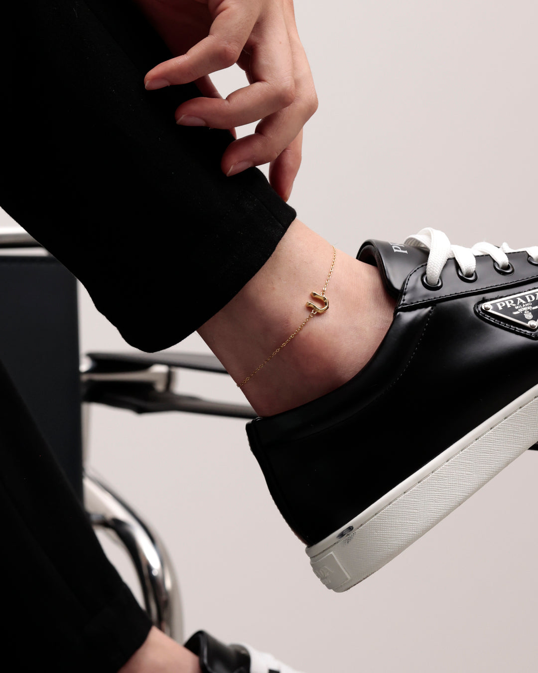 316L horseshoe anklet #B57