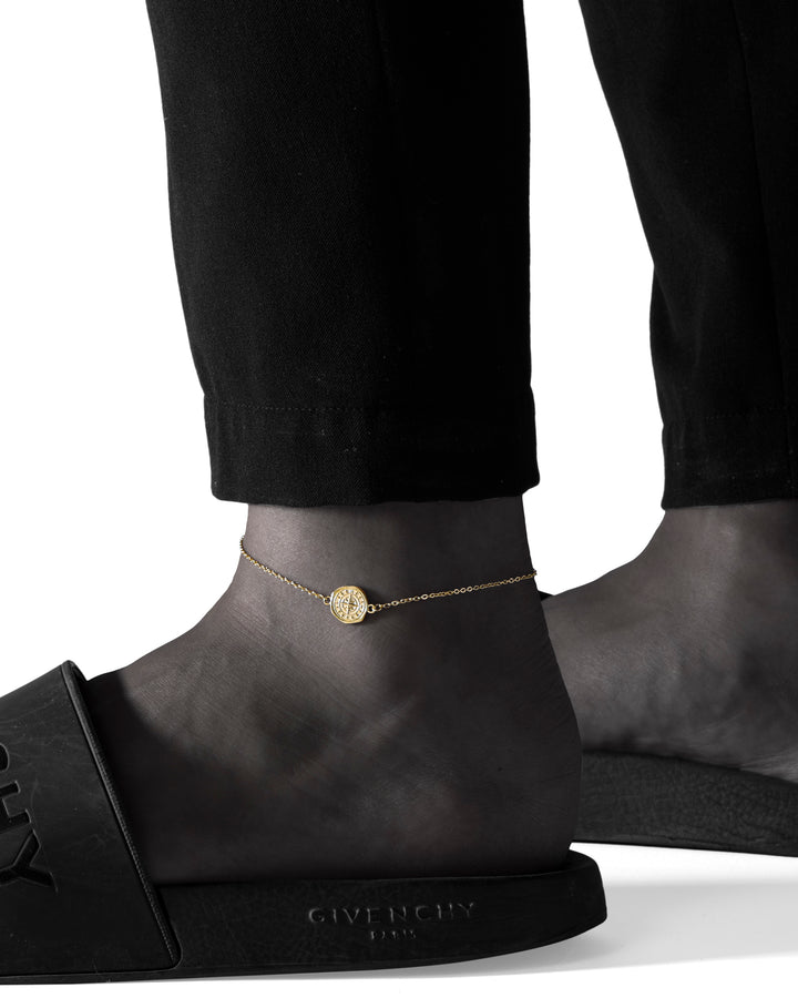 316L compass anklet #B58
