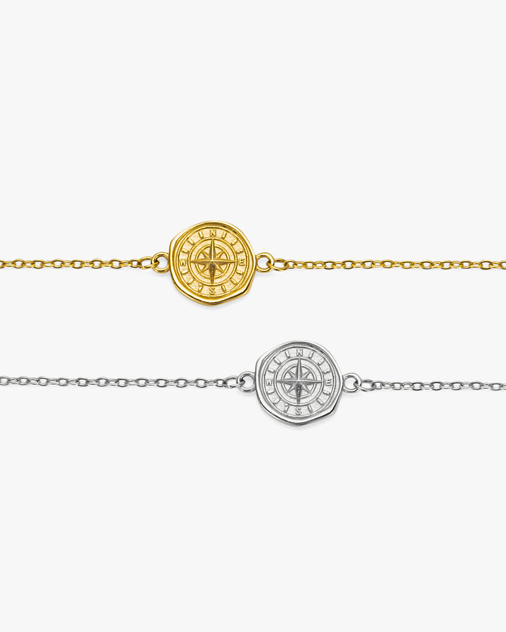 316L compass anklet #B58