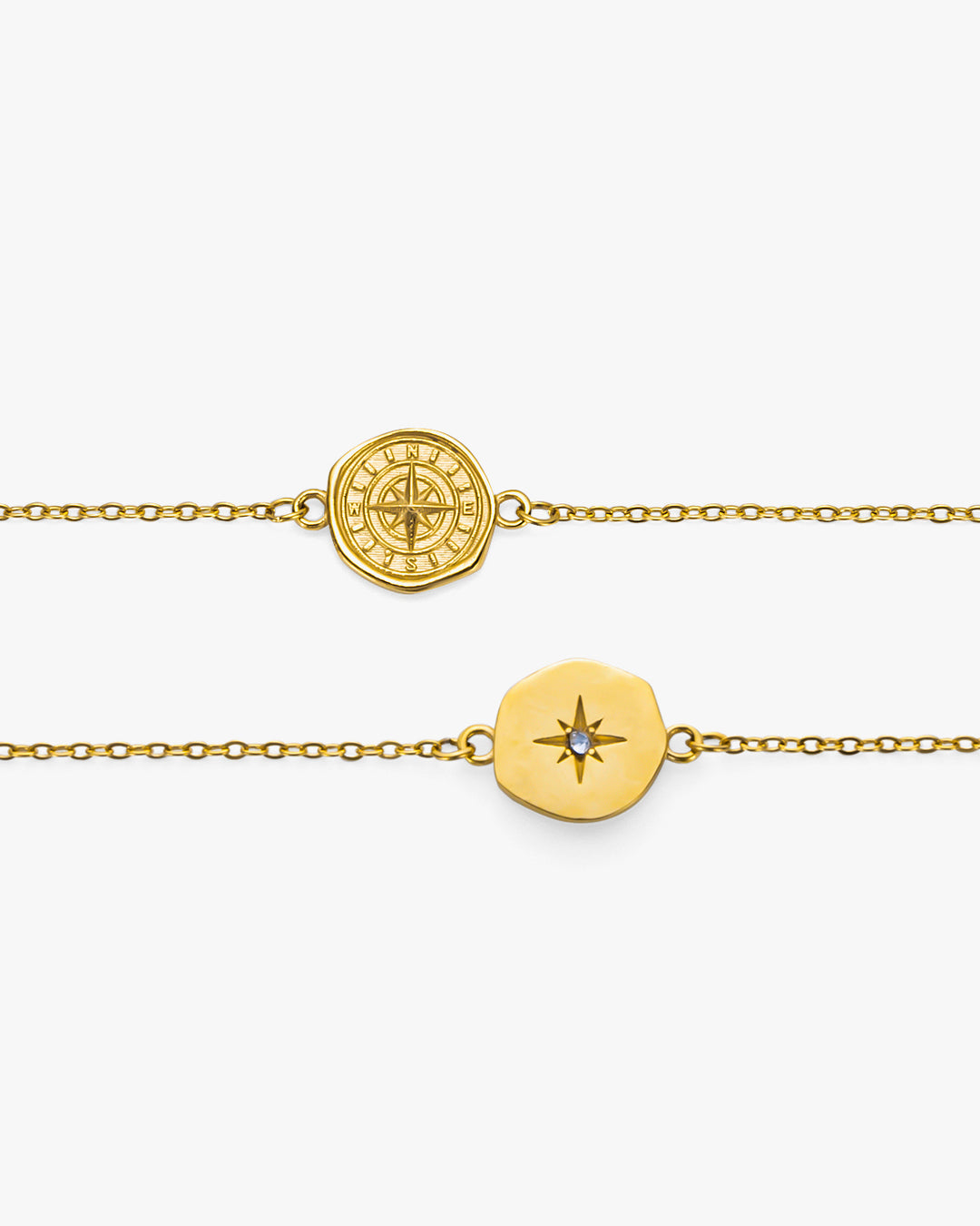 316L compass anklet #B58