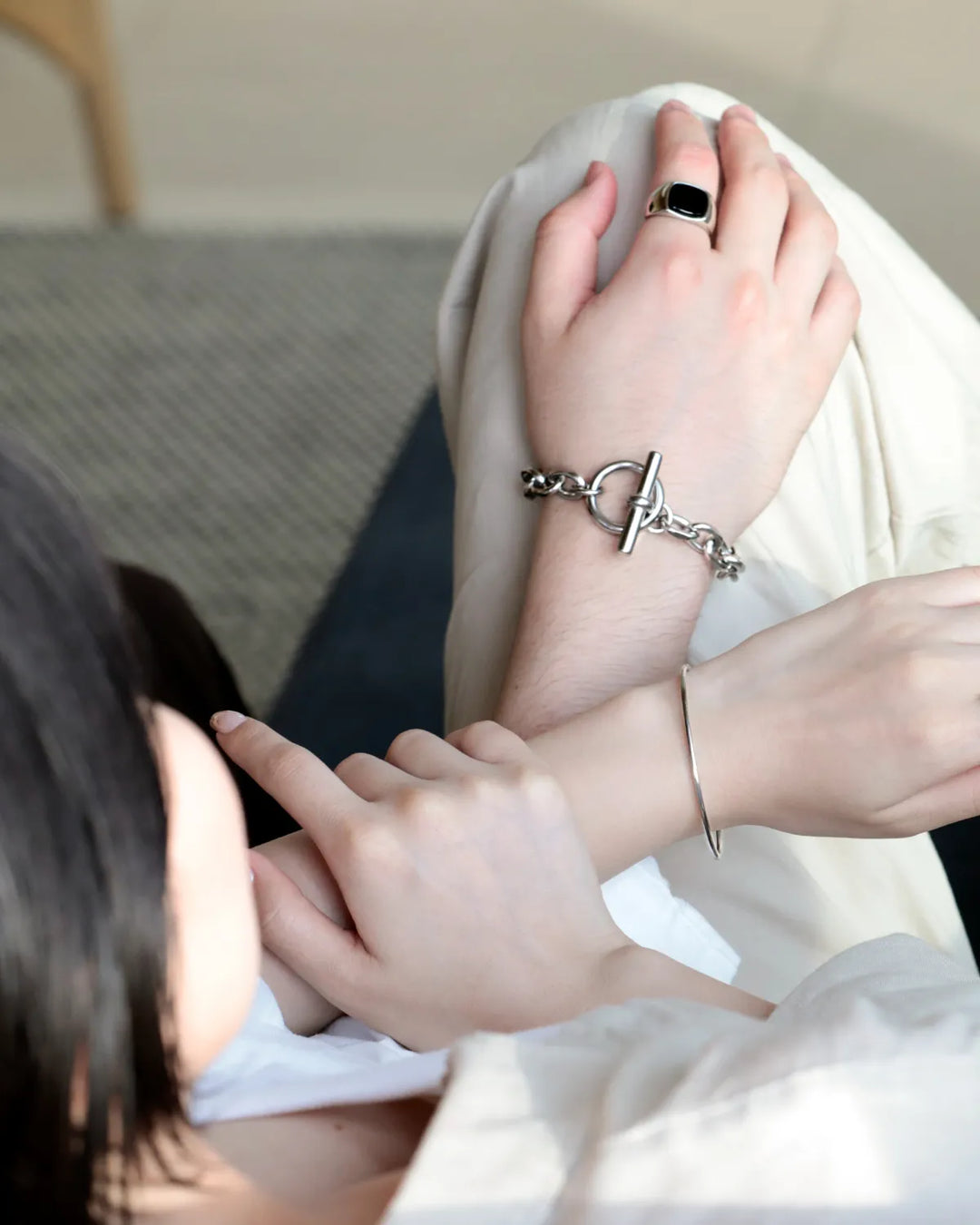 316L cut chain bracelet #B51