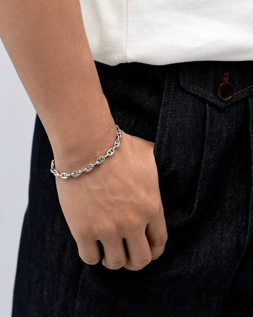 316L anchor bracelet (5mm) #B66