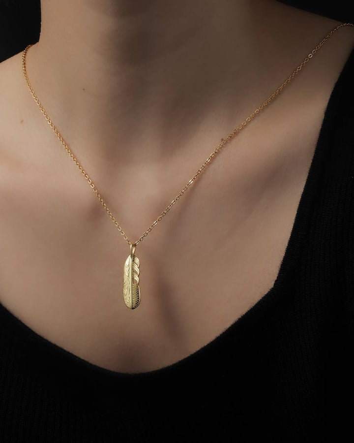 s925 hawaiian fether necklace #N10