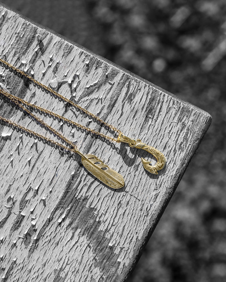 s925 hawaiian fether necklace #N10