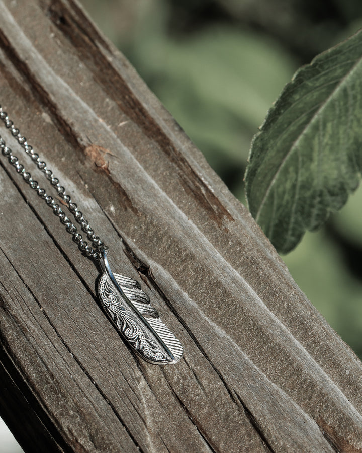 s925 hawaiian fether necklace #N10