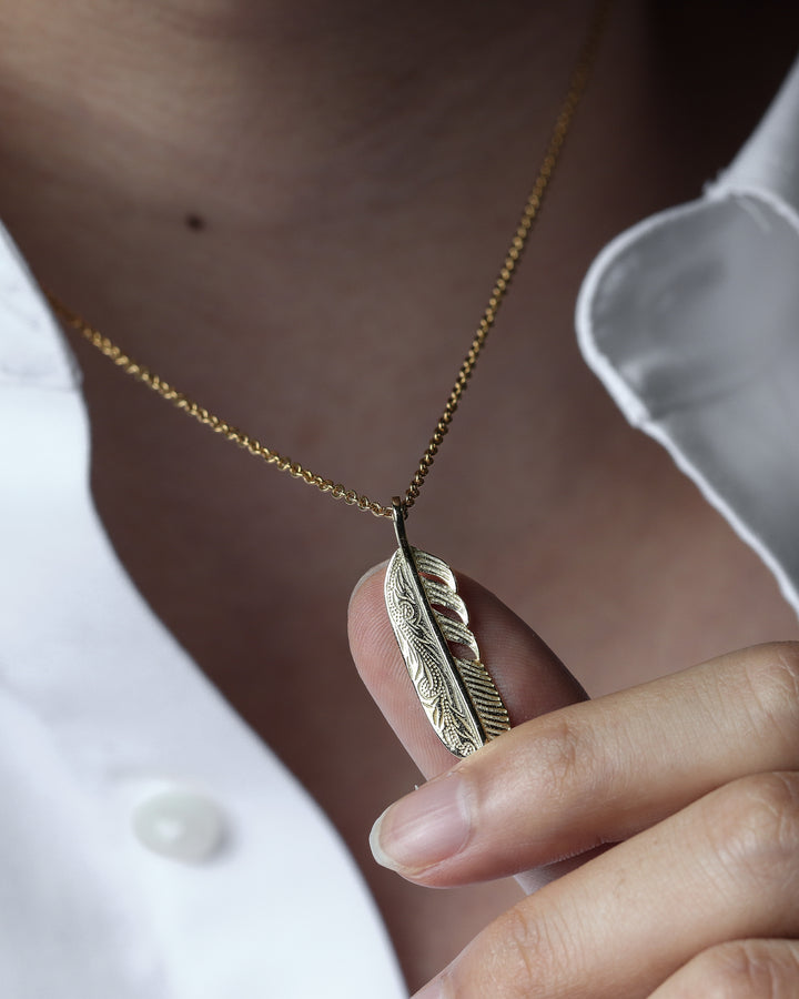 s925 hawaiian fether necklace #N10