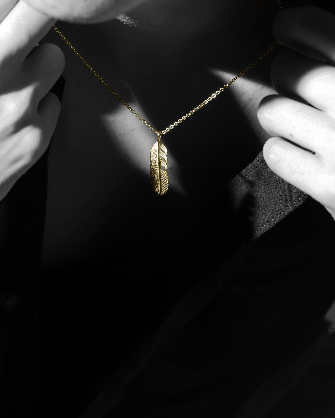 s925 hawaiian fether necklace #N10