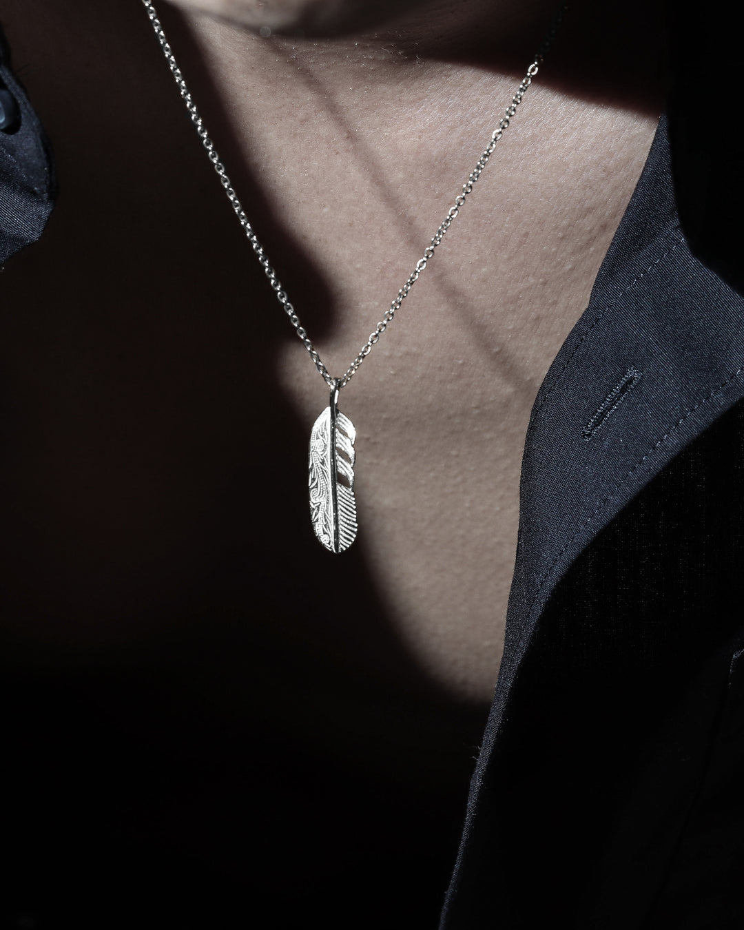 s925 hawaiian fether necklace #N10