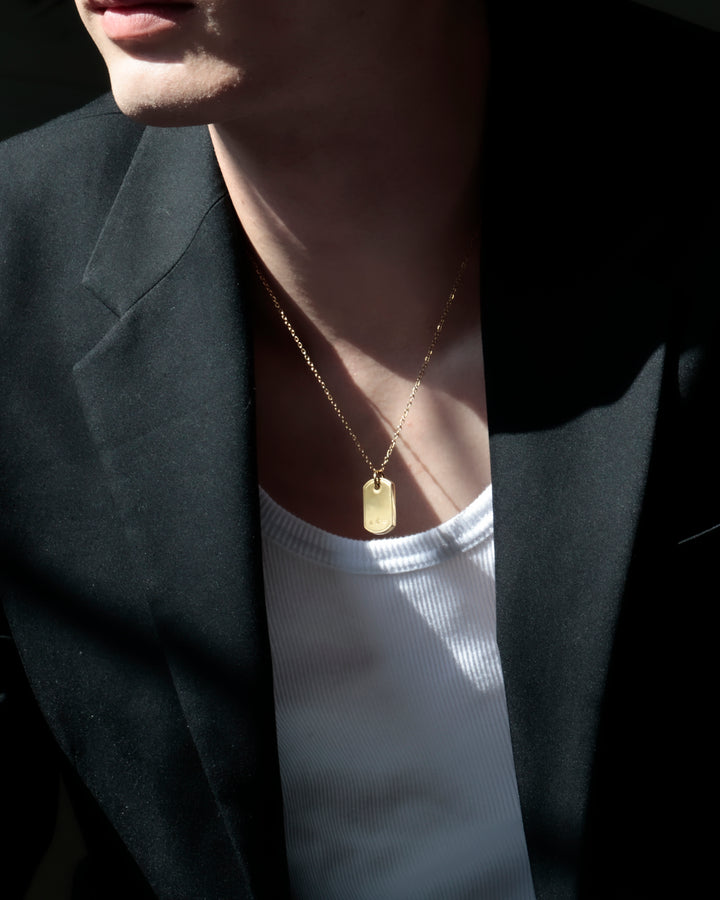 316L dog tag necklace #N100