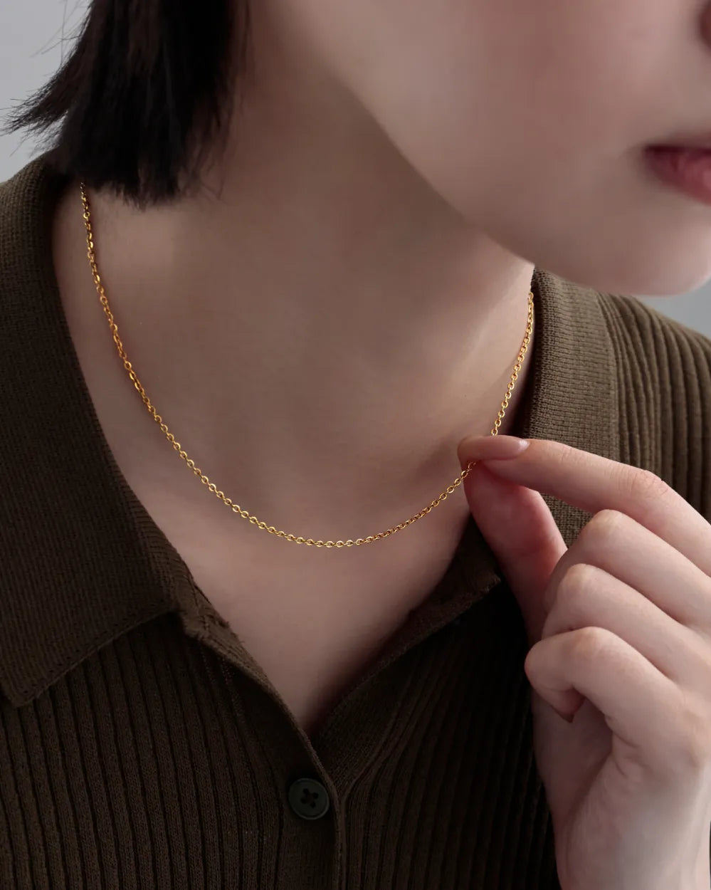 316L thin chain necklace #N101