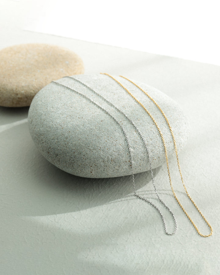 316L thin cut chain necklace #N103