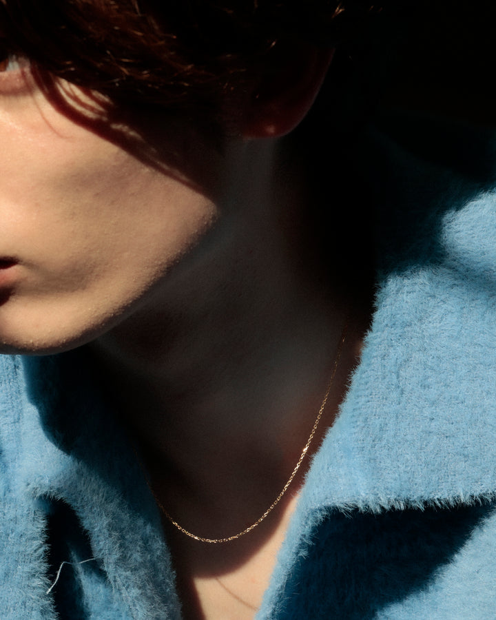 316L thin cut chain necklace #N103
