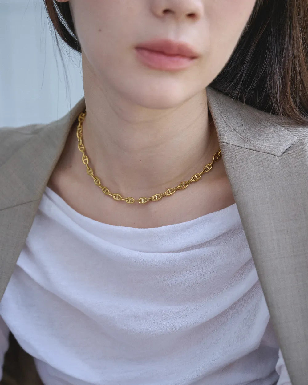 316L Anchor Necklace (5mm) #N108