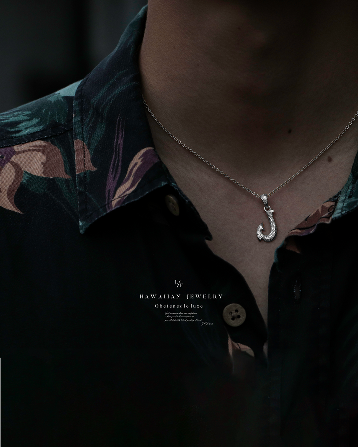 s925 hawaiian fishhook necklace #N11