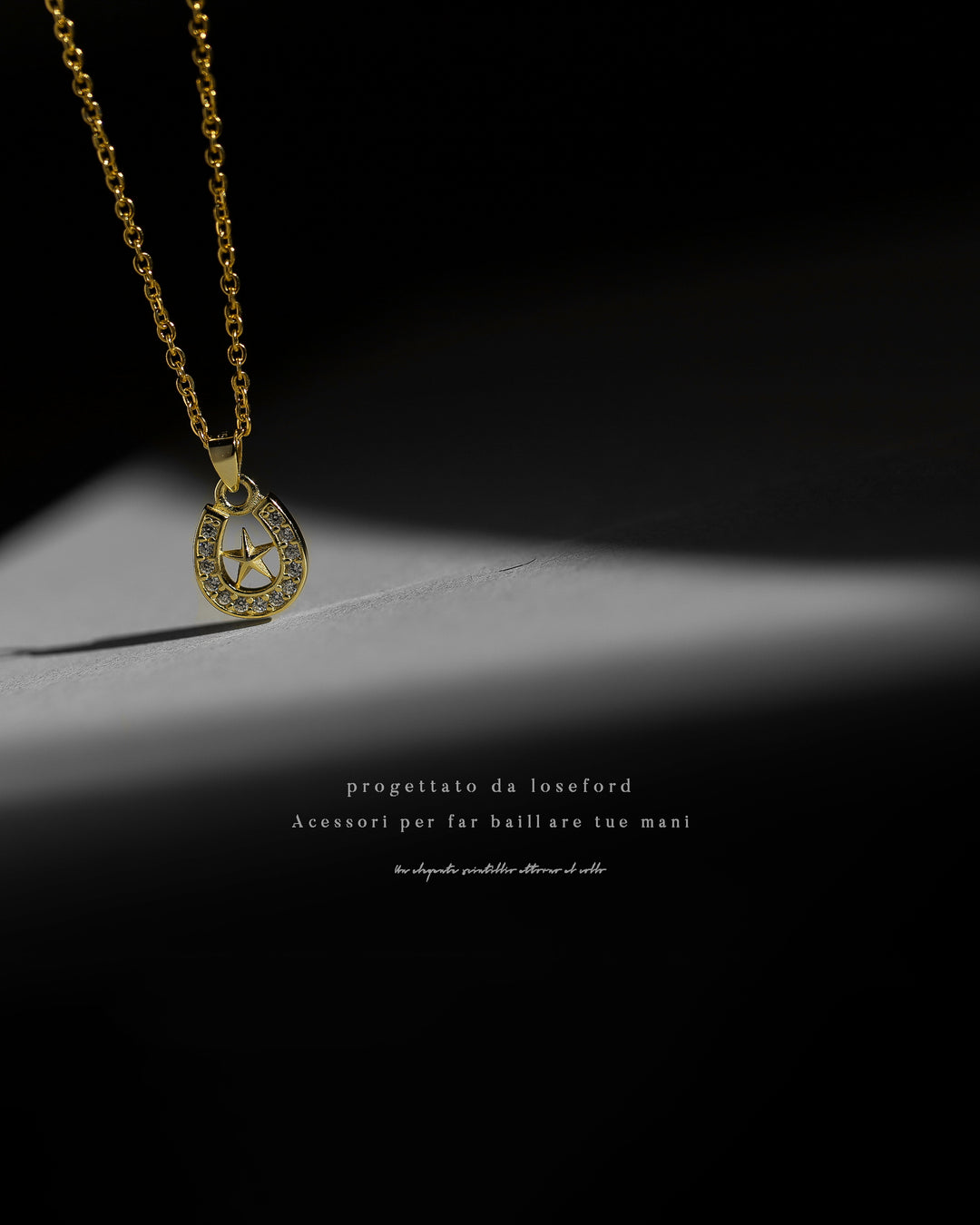 s925 horseshoe&star necklace #N12