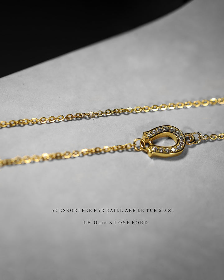 s925 horseshoe chain necklace #N13
