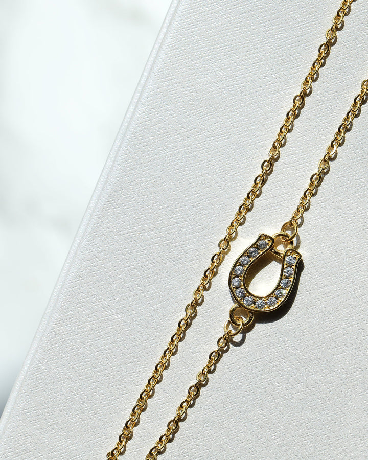 s925 horseshoe chain necklace #N13