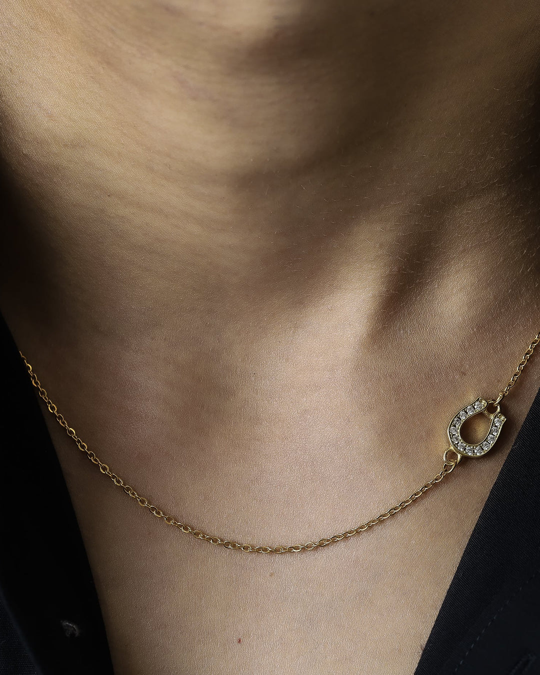 s925 horseshoe chain necklace #N13