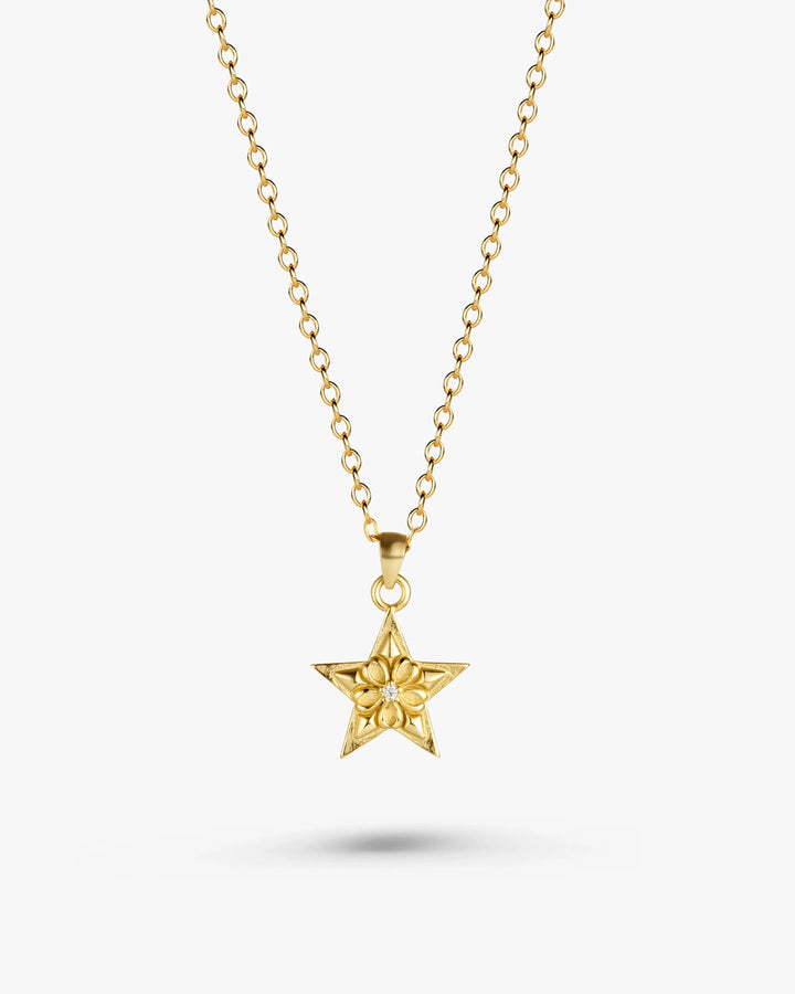 s925 zilconia star necklace #N14