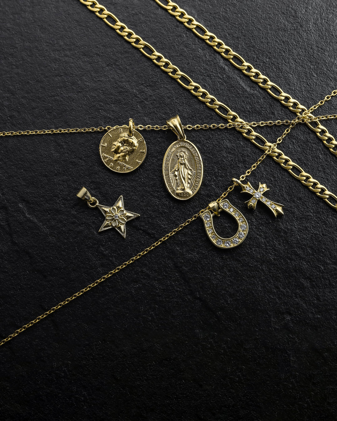 s925 zilconia star necklace #N14