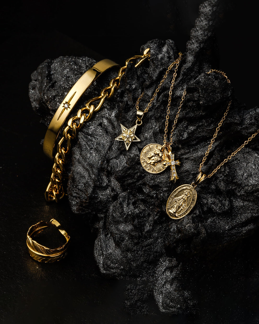 s925 zilconia star necklace #N14