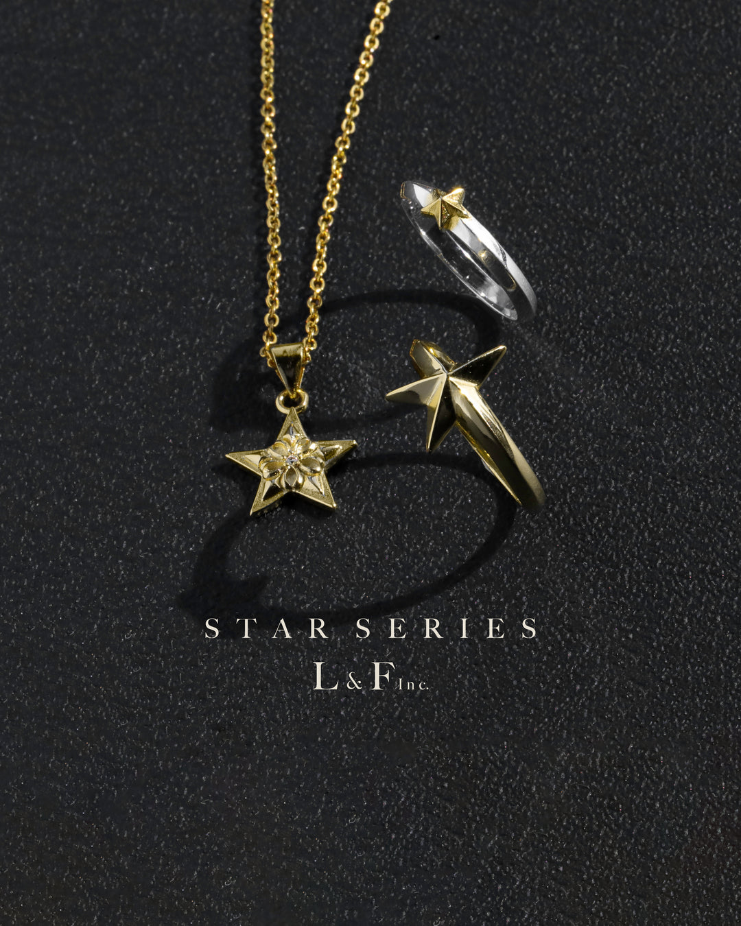 s925 zilconia star necklace #N14