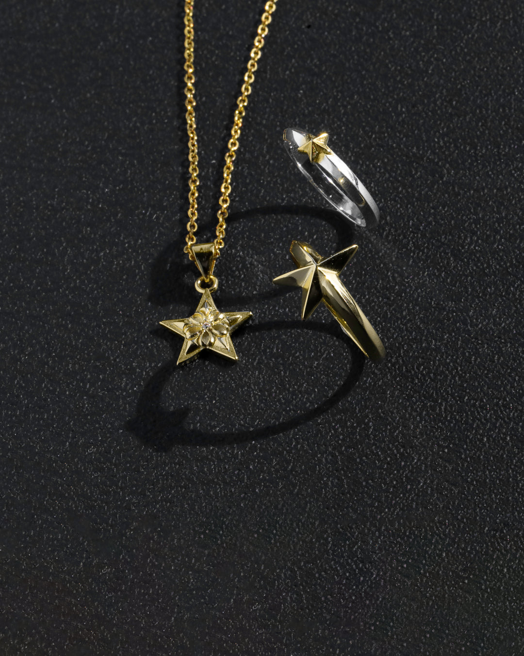 s925 zilconia star necklace #N14