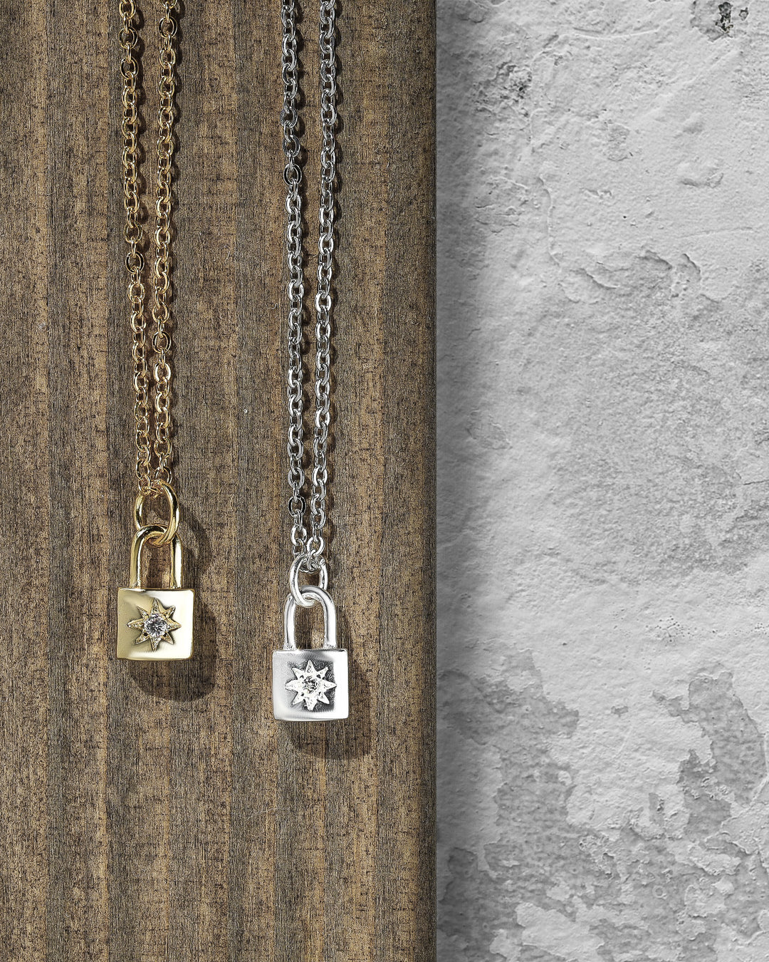 s925 padlock necklace #N18