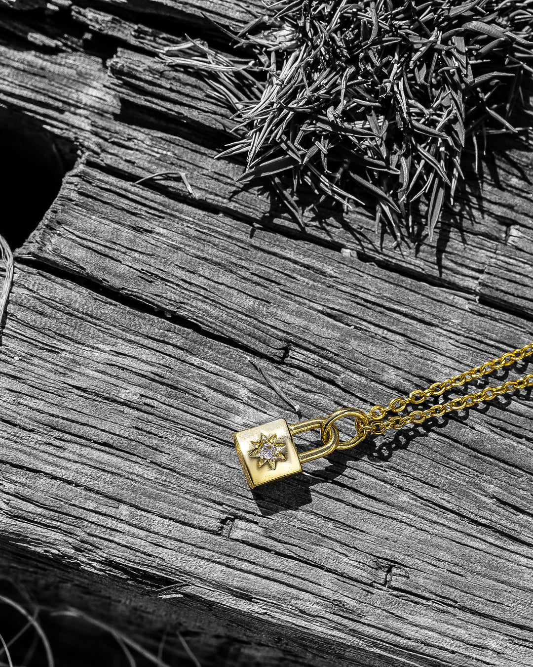s925 padlock necklace #N18