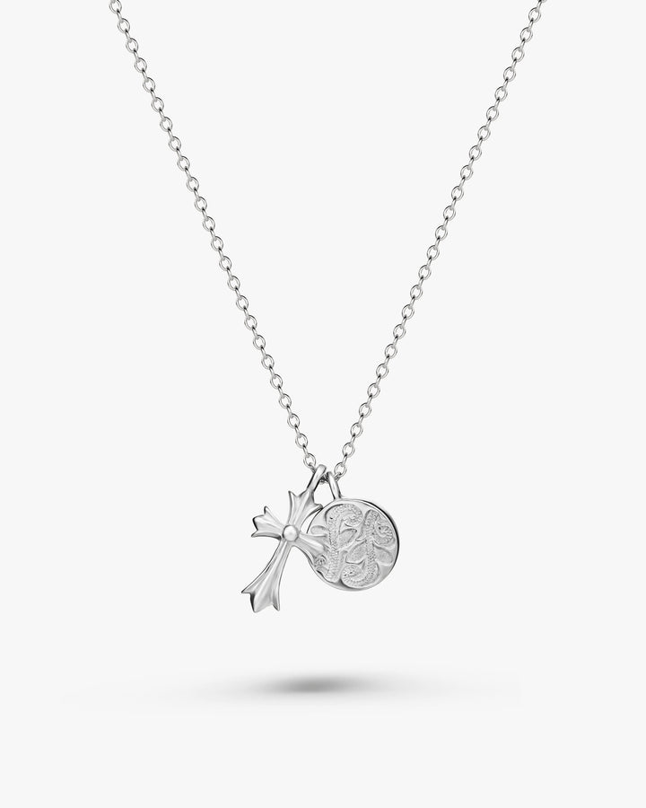s925 smile&cross necklace #N21