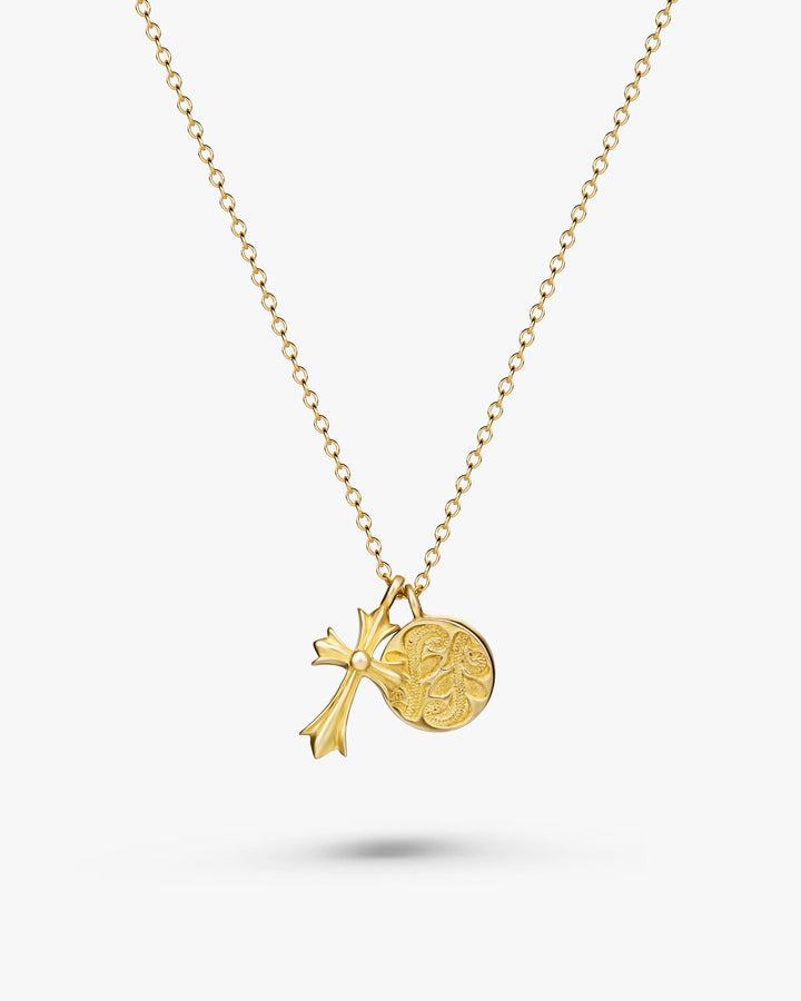 s925 smile&cross necklace #N21