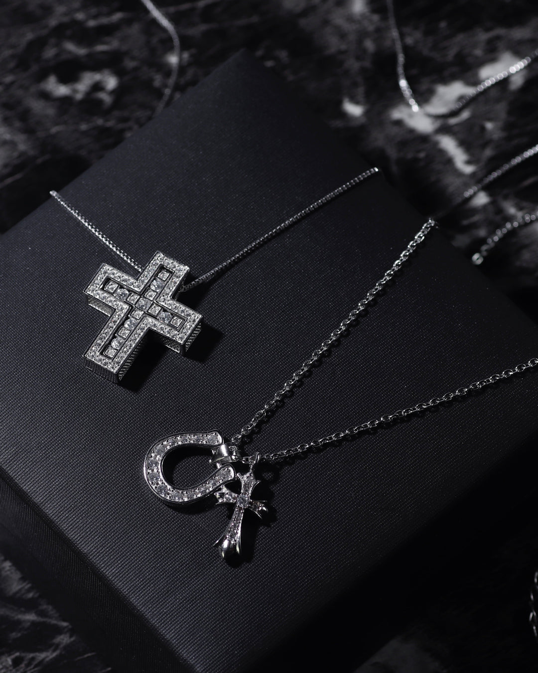 s925 horseshoe&cross necklace #N22