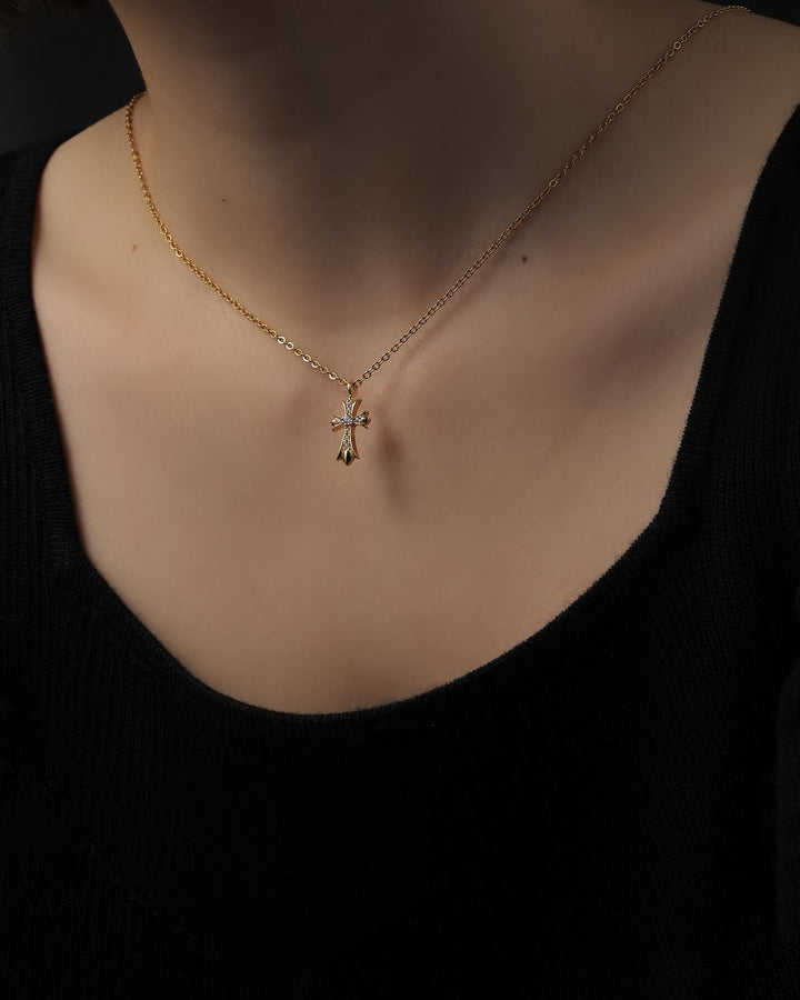 s925 cross necklace #N23