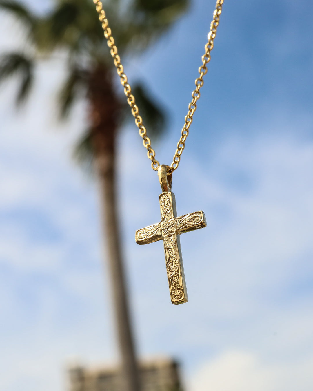 316L hawaiian cross necklace (2way) #N26