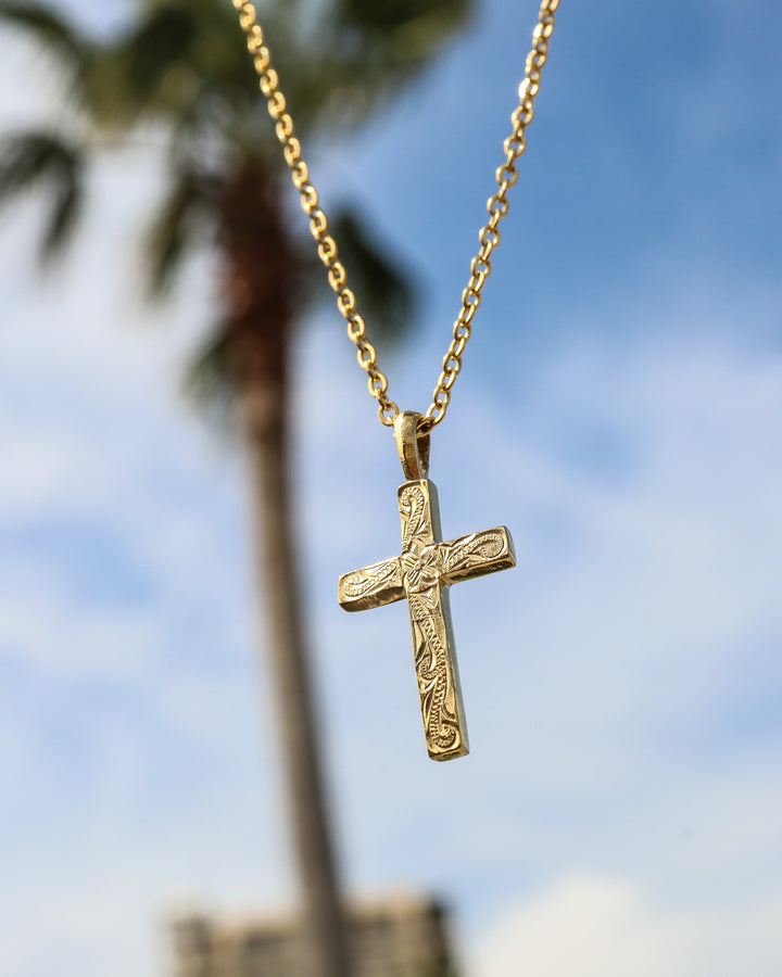 316L hawaiian cross necklace (2way) #N26
