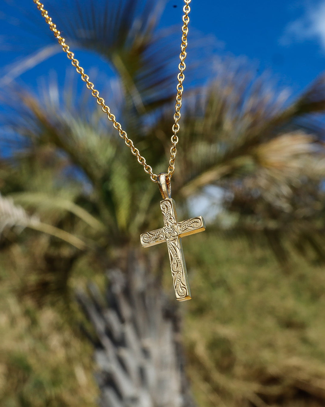 316L hawaiian cross necklace (2way) #N26