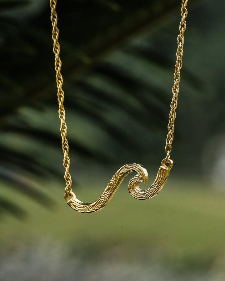 316L hawaiian wave necklace #N27