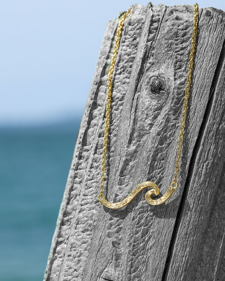 316L hawaiian wave necklace #N27