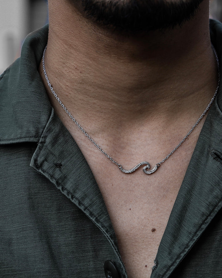316L hawaiian wave necklace #N27
