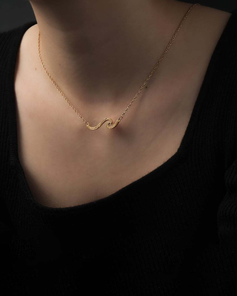 316L hawaiian wave necklace #N27