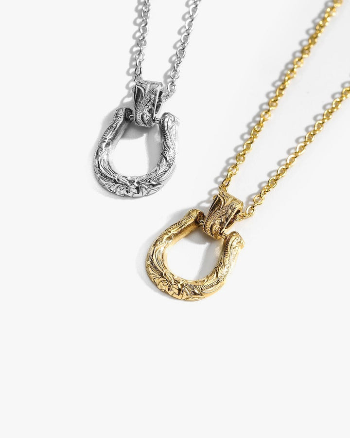 316L hawaiian horseshoe necklace #N28
