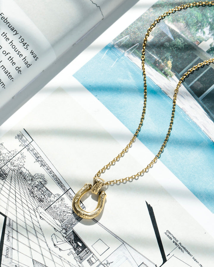 316L hawaiian horseshoe necklace #N28