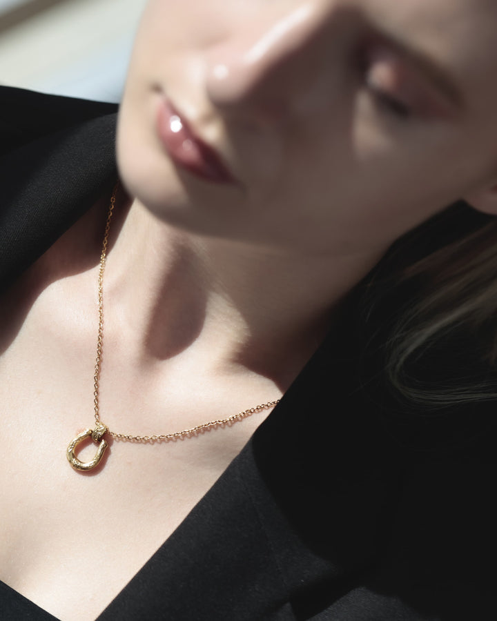 316L hawaiian horseshoe necklace #N28