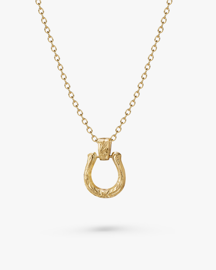 316L hawaiian horseshoe necklace #N28