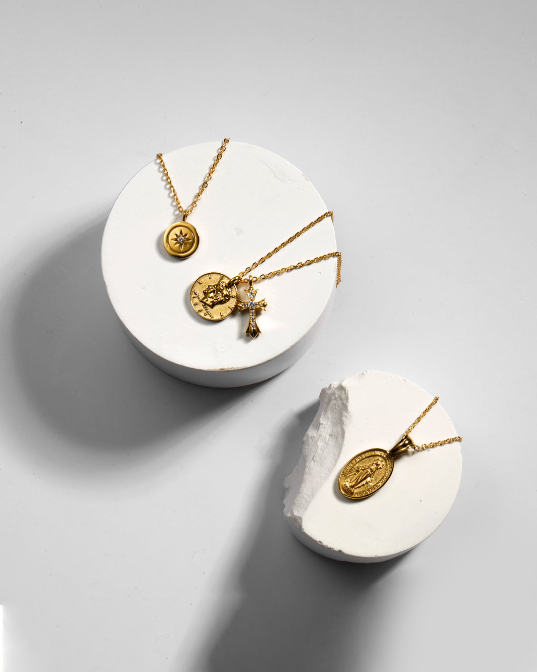 316L coin&cross necklace #N33