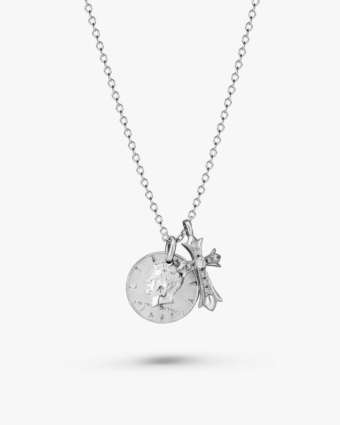 316L coin&cross necklace #N33