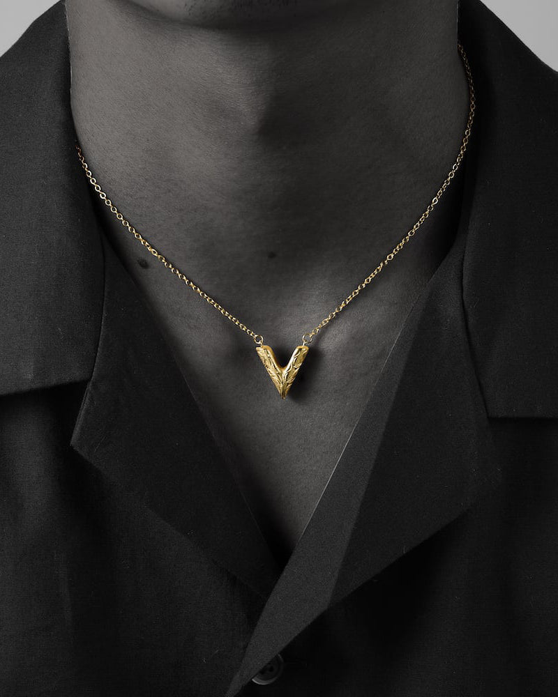 316L hawaiian V necklace #N36